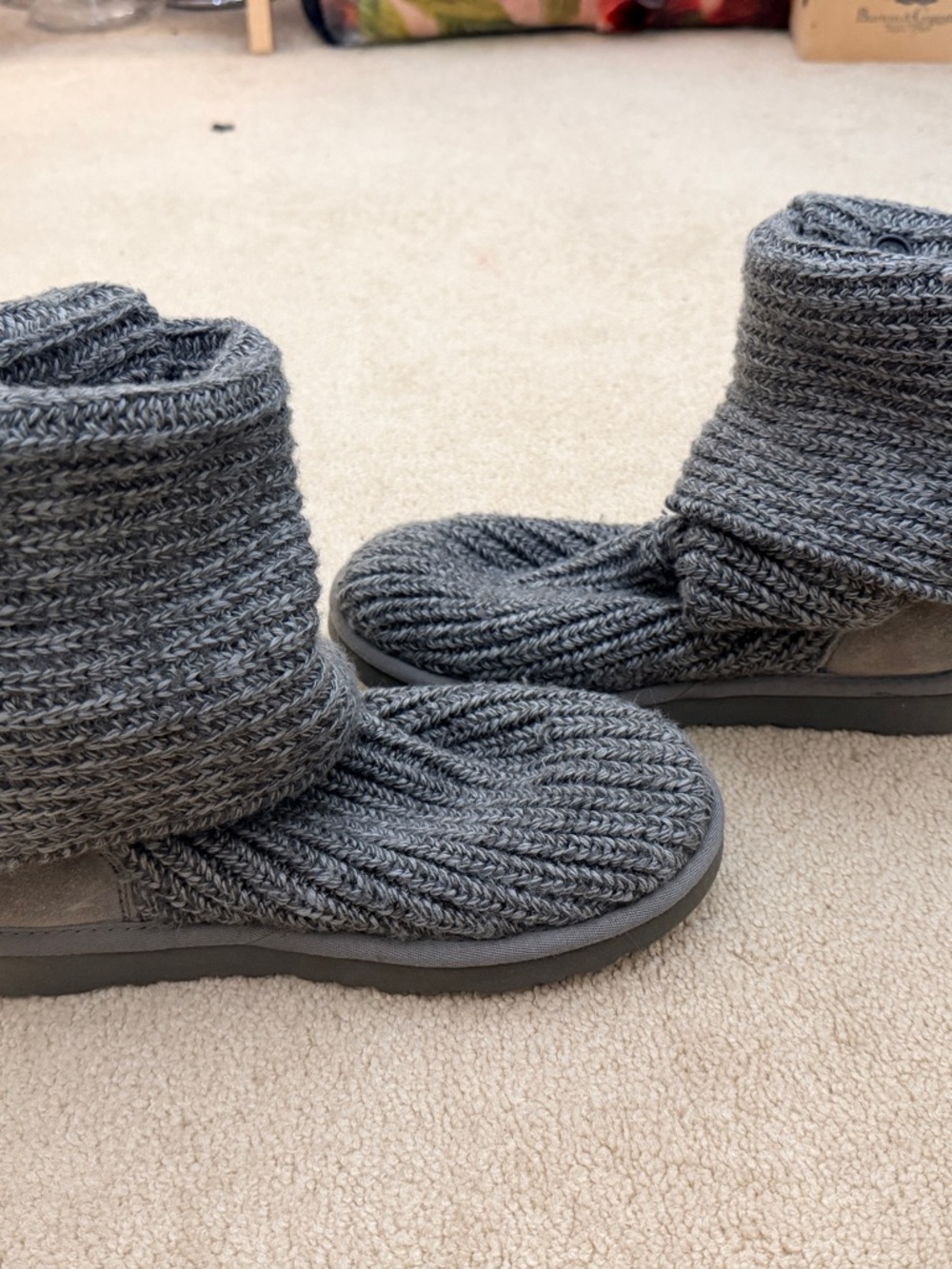 UGG Heathered Taupe Knit Bootie